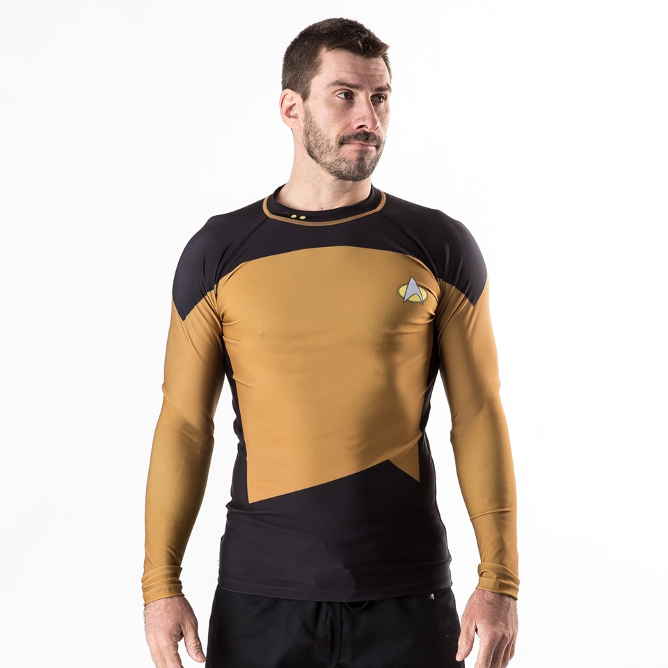 Star Trek TNG Uniform rashguard Gold- Free Shipping