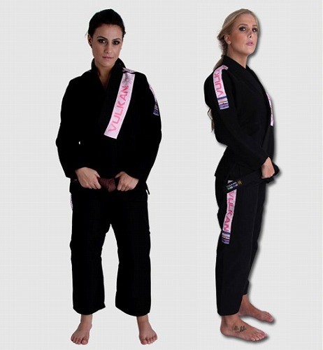 Vulkan Women’s Pro Light Jiu-Jitsu Gi- Black With Pink Patches