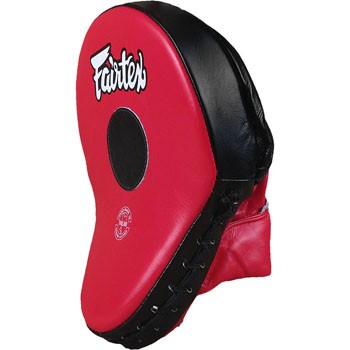 Fairtex Countoured focus mitts- black and red (pair)