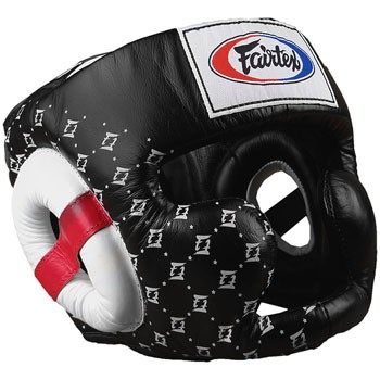 Fairtex super sparring headgear- black and white - Gear
