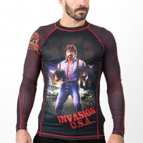 Fusion Fight Gear Chuck Norris Invasion USA Rash Guard Compression Shirt